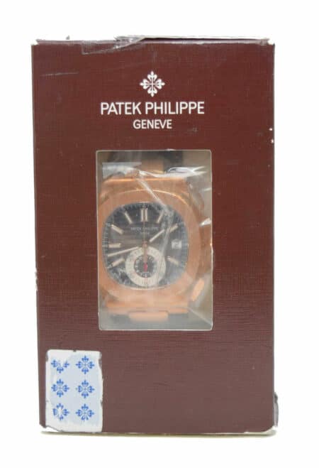 Sealed Patek Philippe 5980 Nautilus Chronograph 18k RG Chocolate B/P '15 5980R