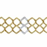 Tiffany & Co. Paloma Picasso 18k Yellow Gold Platinum & Diamond Bracelet 7"