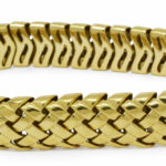 Tiffany & Co. Vannerie 18k Yellow Gold Woven Link Bracelet 7" with Box