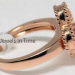 Van Cleef Arpels NEW Alhambra Diamond Ring 18k Rose Gold 5.5 Box/Papers ARN9ZT51
