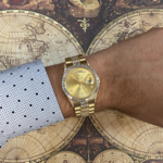 Rolex Day-Date President 18k Yellow Gold Diamond Dial/Bezel/Bracelet Watch 18238