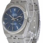 Rolex Datejust Oysterquartz Steel & Gold Bezel Blue Dial Mens 36mm Watch 17014