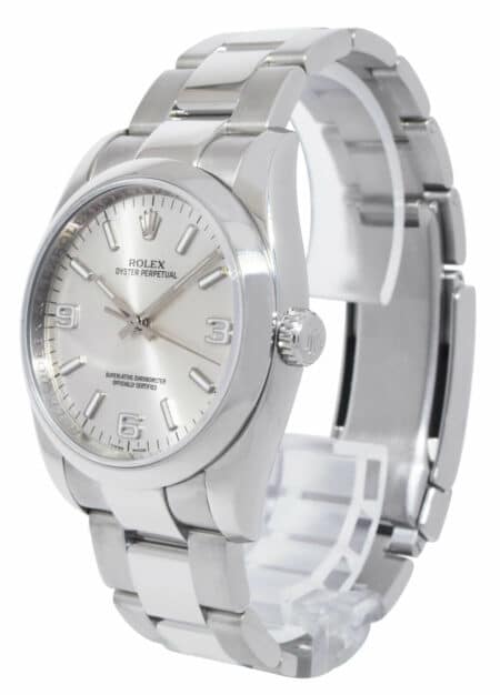Rolex Oyster Perpetual No Date Steel Silver Dial Mens 36mm Watch M 116000