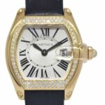 Cartier Roadster 18k Yellow Gold Diamond Ladies Watch +Service WE500160 2676
