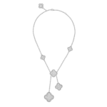 Van Cleef & Arpels Magic Alhambra 6 Motif White Gold Diamond Necklace VCARN9MP00