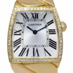 Cartier La Dona 18k Yellow Gold Diamond Bezel Ladies 28mm Quartz Watch +Box 2836