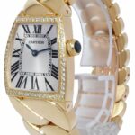 Cartier La Dona 18k Yellow Gold Diamond Bezel Ladies 28mm Quartz Watch +Box 2836