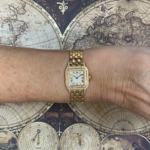 Cartier Panthere Small 18k Yellow Gold Diamond Bezel & Lugs Ladies Quartz Watch