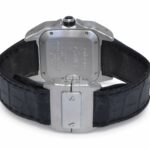 Cartier Santos 100 Steel Diamond Bezel Midsize Automatic Watch W20126x8 2878