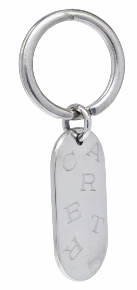 Cartier Stainless Steel Oval Keychain