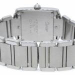 Cartier Tank Francaise Steel Diamond Bezel Silver Dial Ladies Midsize Watch 2301