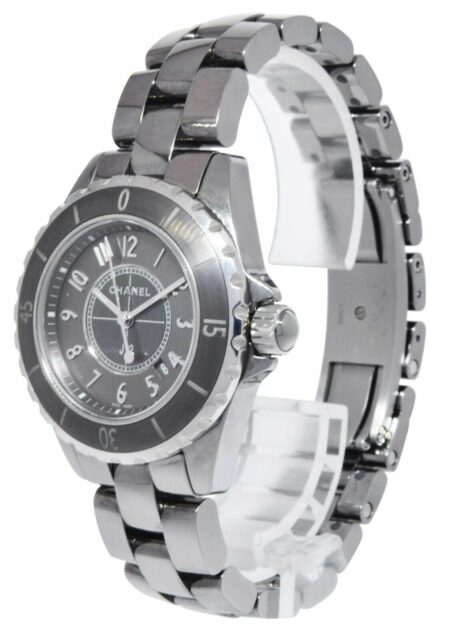 Chanel J12 Ladies 33mm Ceramic Chromatic Titanium Watch Box/Papers H2978