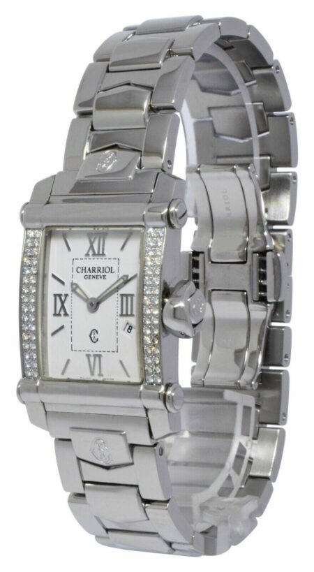 Charriol Colvmbvs Steel Diamond Bezel Ladies 25mm Quartz Watch CCSTRH