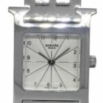 Hermes H Stainless Steel Silver Dial Ladies 21mm Quartz Watch HH1.210