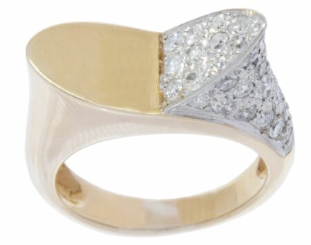 Ladies 1.00 CT Pave Diamond Ring 14k Gold Size: 5.25