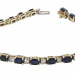 Ladies 14k Bracelet 1.40 CT Diamond 6.00 CT Sapphire