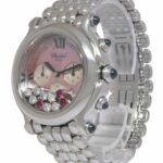 Chopard Happy Sport Steel Floating Diamond & Ruby Pink MOP 38mm Watch 28/8267-23