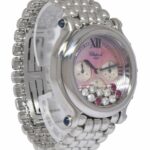 Chopard Happy Sport Steel Floating Diamond & Ruby Pink MOP 38mm Watch 28/8267-23