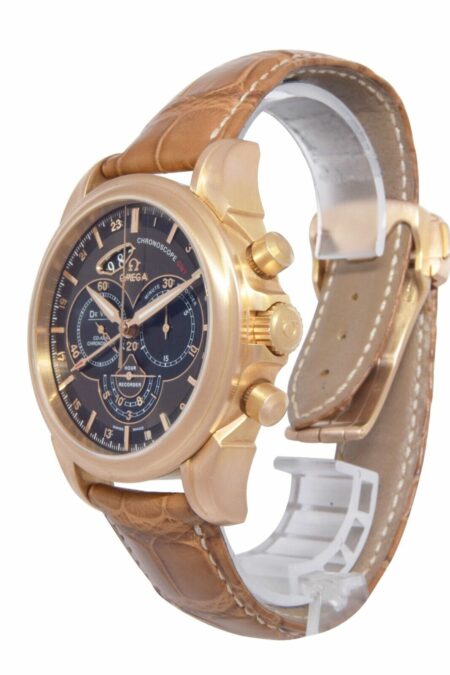 Omega De Ville Chronoscope GMT 18k Rose Gold 44mm Watch Box 422.53.44.52.13.001