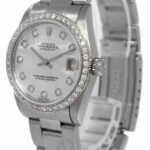 Rolex Datejust Steel 18k White Gold Diamond MOP Ladies 31mm Watch Y 78274