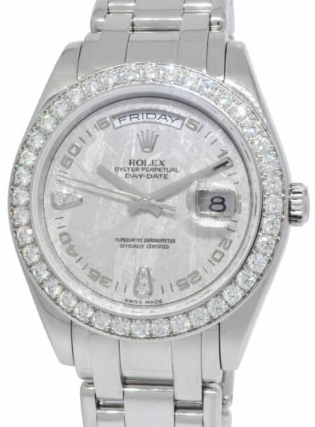 Rolex Masterpiece Platinum Meteorite Diamond Dial/Bezel 39MM Watch B/P D 18946