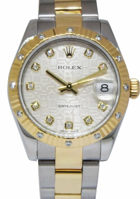 Rolex Datejust 18k Yellow Gold/Steel & Diamond Jubilee Dial 31mm Watch V 178313