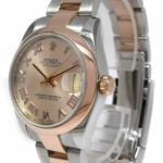 Rolex Datejust 31 18k Rose Gold/Steel Ladies Watch Pink Roman Dial 178241