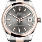 Rolex Datejust 31 18k Rose Gold/Steel Rhodium Dial Ladies Watch 278241
