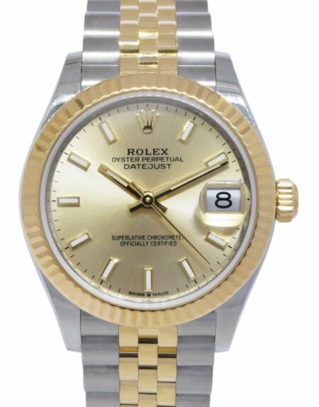 Rolex Datejust 31 18k Yellow Gold/Steel Champagne Dial Ladies Watch 278273
