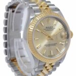 Rolex Datejust 31 18k Yellow Gold/Steel Champagne Dial Ladies Watch 278273
