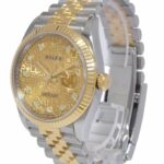 Rolex Datejust 36 Yellow Gold/Steel Champagne Jubilee Diamond Dial Watch 126233