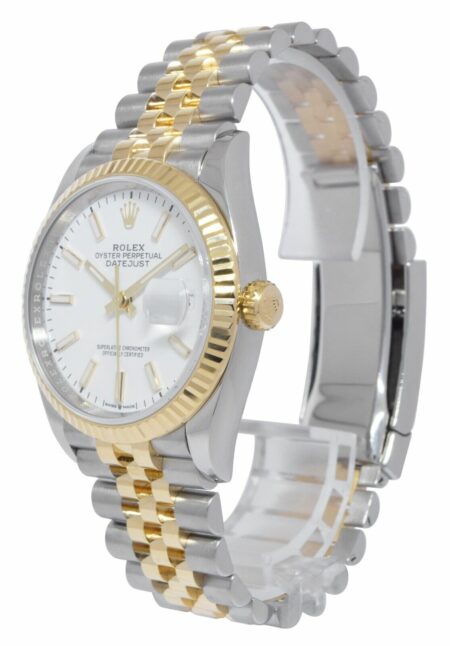 Rolex Datejust 36 Yellow Gold/Steel White Dial Mens Watch B/P  '20 126233