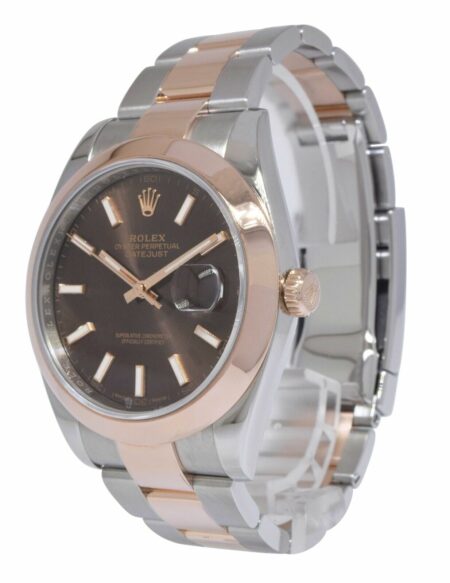 Rolex Datejust 41 18k Rose Gold/Steel Chocolate Dial Watch +Card '19 126301