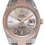 Rolex Datejust 41 18k Rose Gold/Steel Sundust Dial Mens Watch +Card '18 126301