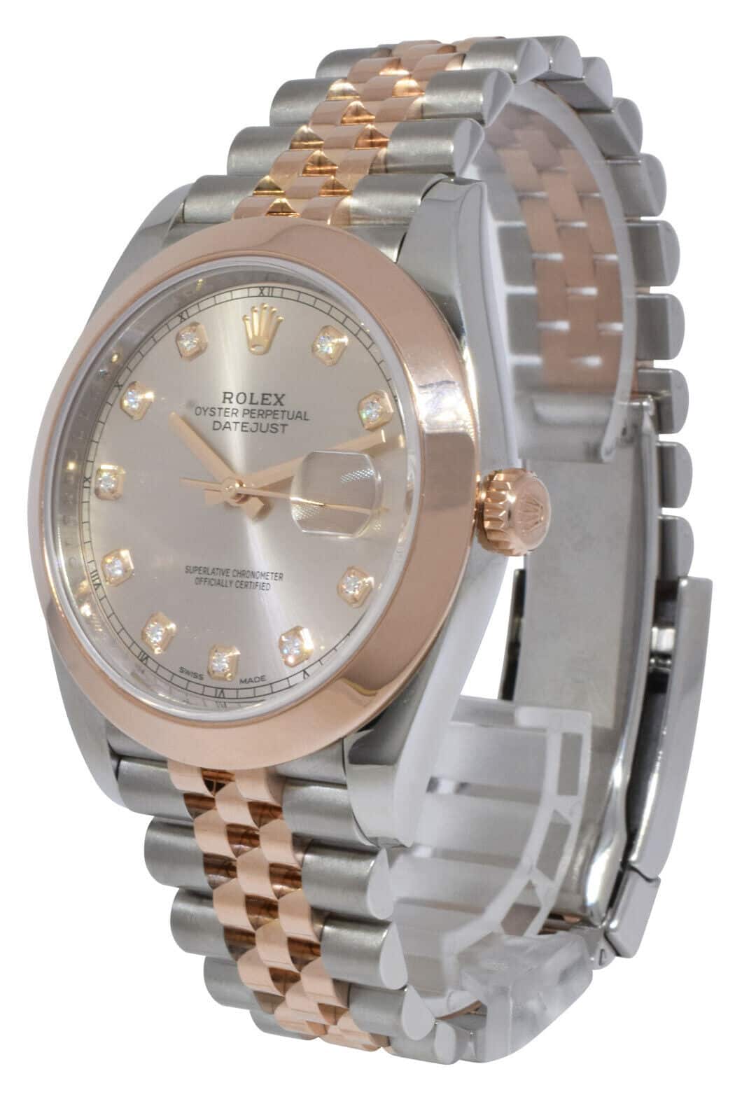 Rolex Datejust 41 18K Rose Gold/Steel Sundust Dial Watch Box/Card '19 126301