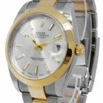Rolex Datejust 41 18k Yellow Gold/Steel Silver Dial Mens Watch B/P '18 126303