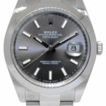Rolex Datejust 41 SS Rhodium Index Dial Oyster Mens Watch B/P '20 126300