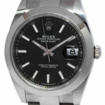 Rolex Datejust 41 Stainless Steel Black Dial Oyster Bracelet Watch B/P 19 126300