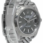 Rolex Datejust 41 Steel /18k White Gold Rhodium Dial Jubilee Watch 126334