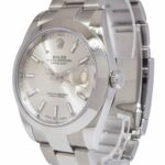 Rolex Datejust 41 Steel Silver Dial Oyster Bracelet Mens Watch 126300
