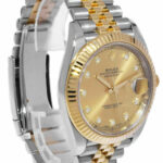Rolex Datejust 41 Yellow Gold/Steel Champagne Diamond Dial Jubilee Watch 126333