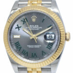 Rolex Datejust 41 Yellow Gold/Steel Wimbledon Dial Jubilee Watch B/P '18 126333
