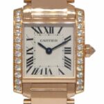 Cartier Tank Francaise Small 18k Rose Gold Diamond Watch B/P WJTA0022 4204