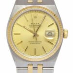 Rolex Datejust Oysterquartz 18k Yellow Gold/Steel Champagne 36mm Watch R 17013