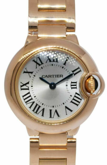 Cartier Ballon Bleu 28mm 18k Rose Gold Ladies Quartz Watch BoxBook W69002Z2 3007