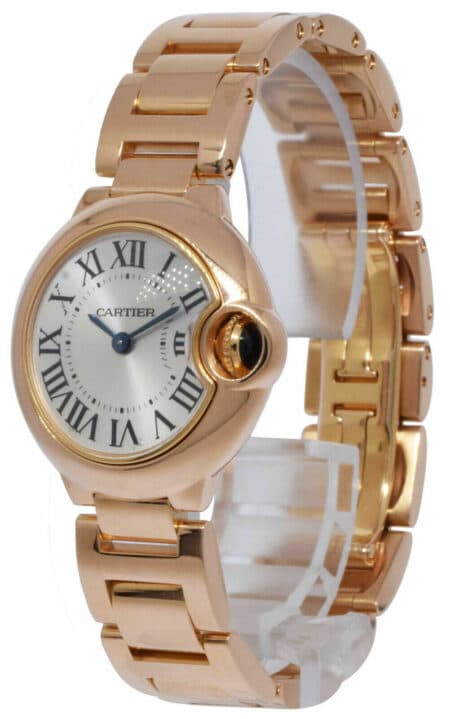 Cartier Ballon Bleu 28mm 18k Rose Gold Ladies Quartz Watch BoxBook W69002Z2 3007