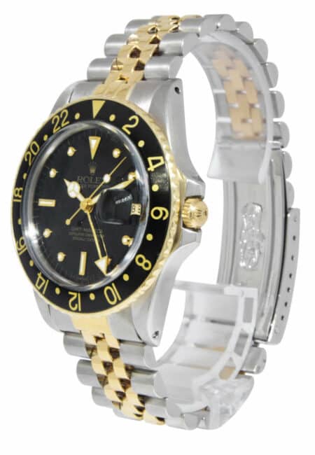 Rolex GMT-Master Jubilee 18k Gold/Steel Black Nipple Dial 40mm Watch '79 16753