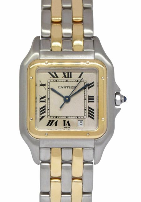 Cartier Panthere Midsize 2 Row 18k Yellow Gold/Steel Ladies 27mm Watch 110000R