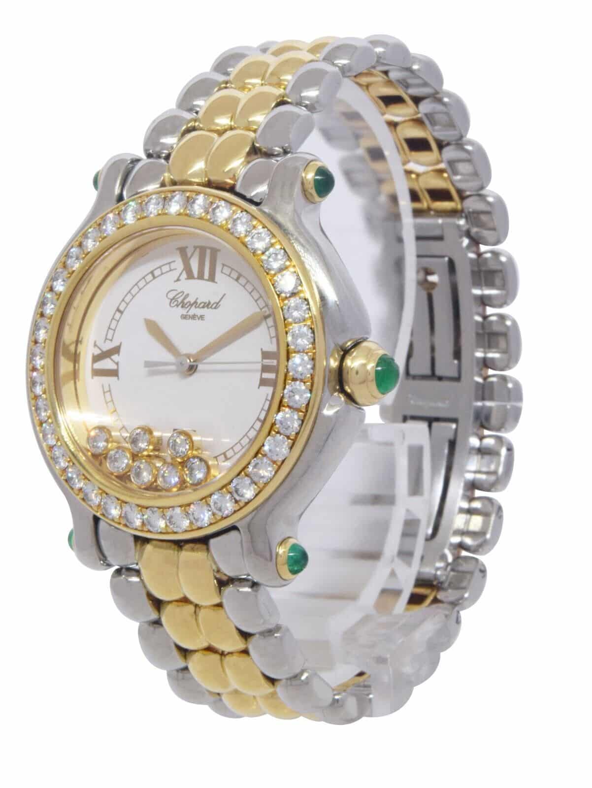 Chopard Happy Sport Steel/Gold Diamond Ladies 33mm Quartz Watch 27/8237-22/11