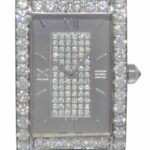 Graff G XXVIII 18k White Gold & Diamond Dial Bezel Ladies Quartz Watch